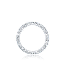 Load image into Gallery viewer, Tacori 18k White Gold Petite Crescent Diamond Wedding Band (0.71 CTW)