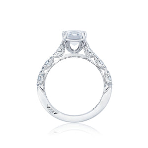 Tacori 18k White Gold Petite Crescent  Engagement Ring (0.39 CTW)