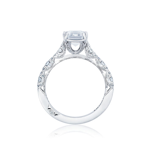 Tacori 18k White Gold Petite Crescent  Engagement Ring Setting (0.39 CTW)