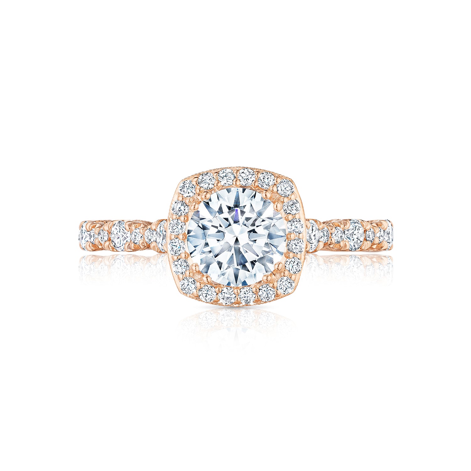 tacori pink gold engagement rings
