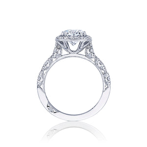 Tacori Platinum Petite Crescent Round Diamond Engagement Ring (0.65 CTW)