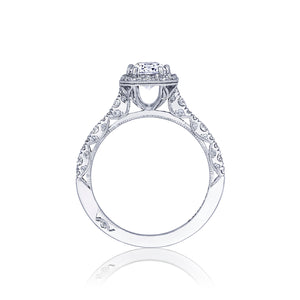 Tacori 18k White Gold Petite Crescent  Engagement Ring Setting (0.56 CTW)