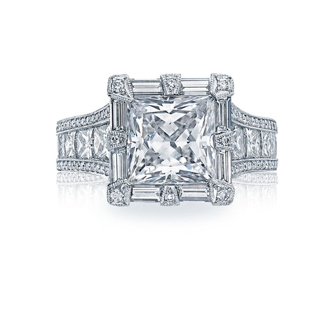 Tacori Platinum RoyalT Princess Diamond Engagement Ring Setting   (4.05 CTW)