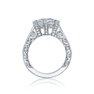 Tacori Platinum RoyalT Princess Diamond Engagement Ring (4.05 CTW)