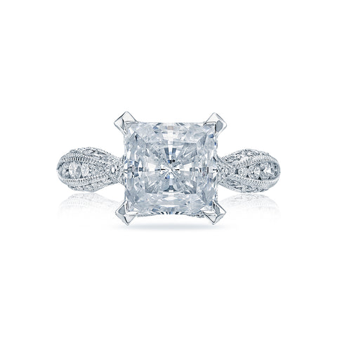 Tacori Platinum RoyalT Princess Diamond Engagement Ring Setting  (0.85 CTW)