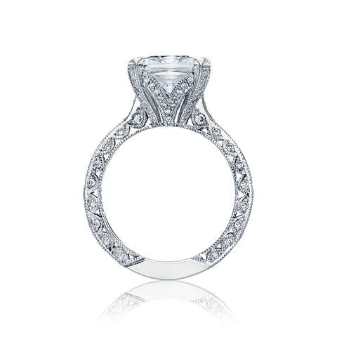 Tacori Platinum RoyalT Princess Diamond Engagement Ring Setting  (0.85 CTW)