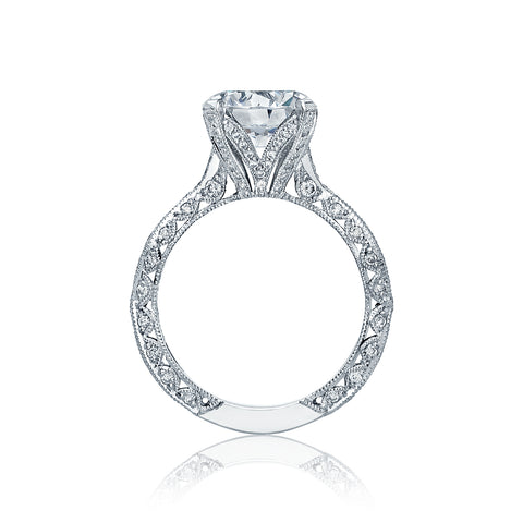 Tacori Platinum RoyalT Round Diamond Engagement Ring Setting   (0.8 CTW)