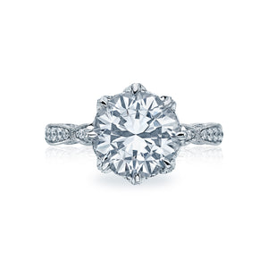 Tacori Platinum RoyalT Round Diamond Engagement Ring (1.1 CTW)