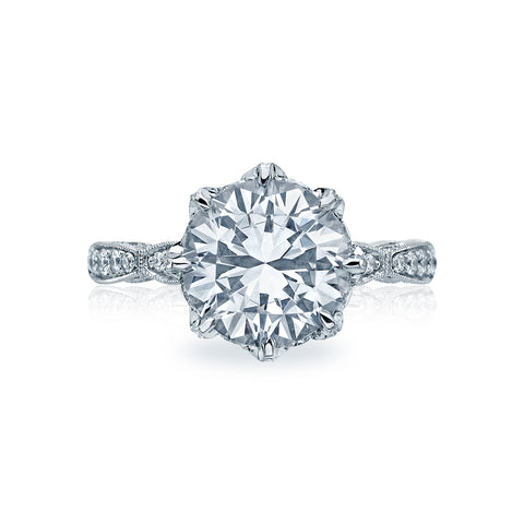 Tacori Platinum RoyalT Round Diamond Engagement Ring Setting   (1.1 CTW)