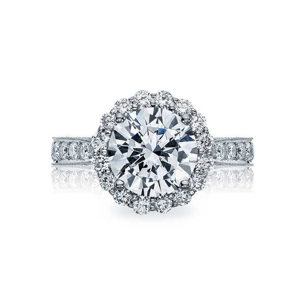 Tacori Platinum RoyalT Round Diamond Engagement Ring Setting  (1.4 CTW)