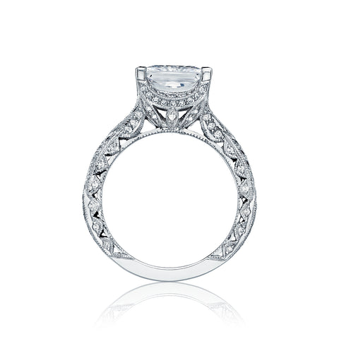 Tacori Platinum RoyalT Princess Diamond Engagement Ring Setting  (0.87 CTW)