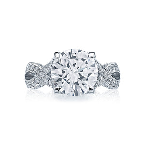 Tacori Platinum RoyalT Round Diamond Engagement Ring Setting   (0.87 CTW)