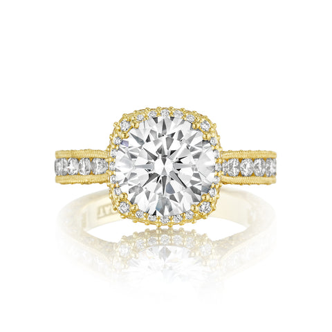 Tacori 18k Yellow Gold RoyalT Round Diamond Engagement Ring Setting   (1.28 CTW)