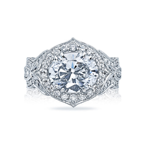 Tacori Platinum RoyalT Oval Diamond Engagement Ring  Setting  (1.65 CTW)