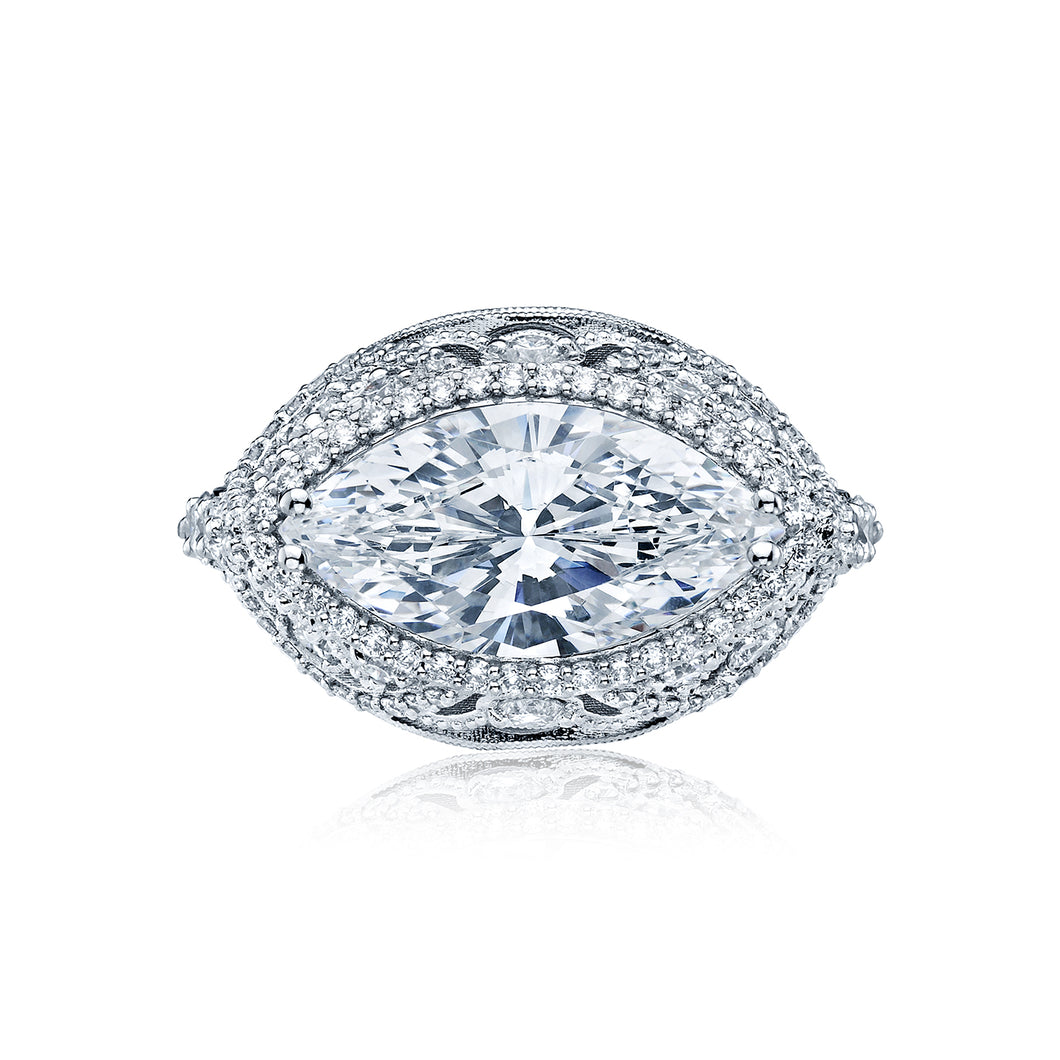 Tacori Platinum RoyalT Marquise Diamond Engagement Ring (1.4 CTW)