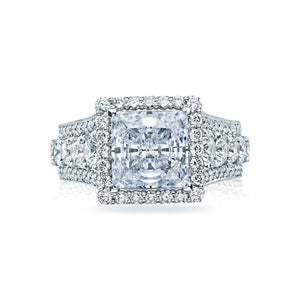 Tacori Platinum RoyalT Princess Diamond Engagement Ring Setting  (2.63 CTW)