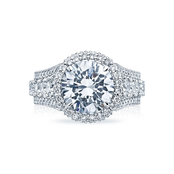 Tacori Platinum RoyalT Round Diamond Engagement Ring Setting  (2.48 CTW)