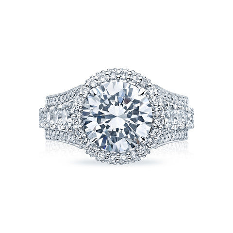 Tacori Platinum RoyalT Round Diamond Engagement Ring Setting  (2.48 CTW)