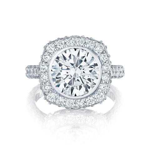 Tacori Platinum RoyalT Round Diamond Engagement Ring Setting  (1.75 CTW)