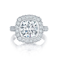 Load image into Gallery viewer, Tacori Platinum RoyalT Cushion Diamond Engagement Ring (1.63 CTW)