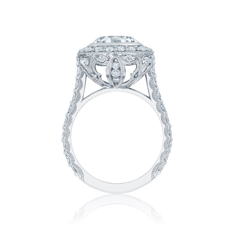 Tacori Platinum RoyalT Cushion Diamond Engagement Ring Setting  (1.63 CTW)