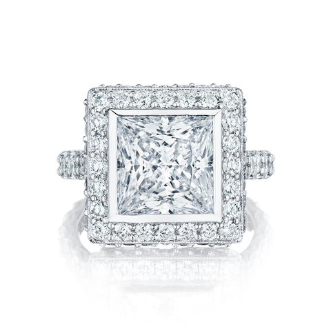 Tacori Platinum RoyalT Princess Diamond Engagement Ring Setting   (2 CTW)