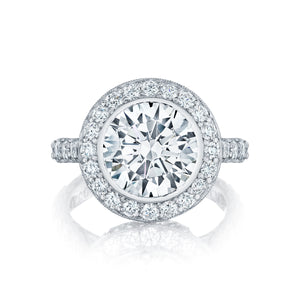 Tacori Platinum RoyalT Round Diamond Engagement Ring (1.58 CTW)
