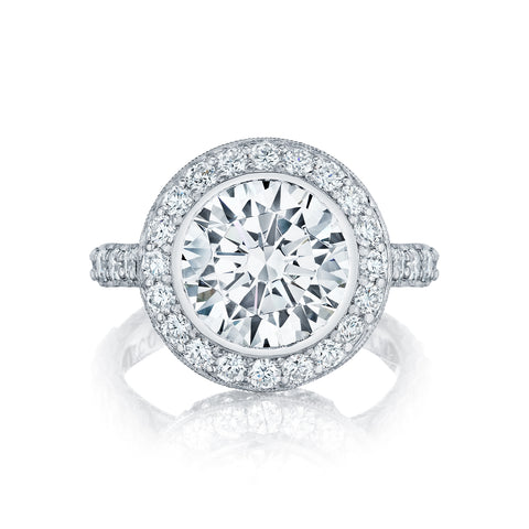 Tacori Platinum RoyalT Round Diamond Engagement Ring Setting  (1.58 CTW)