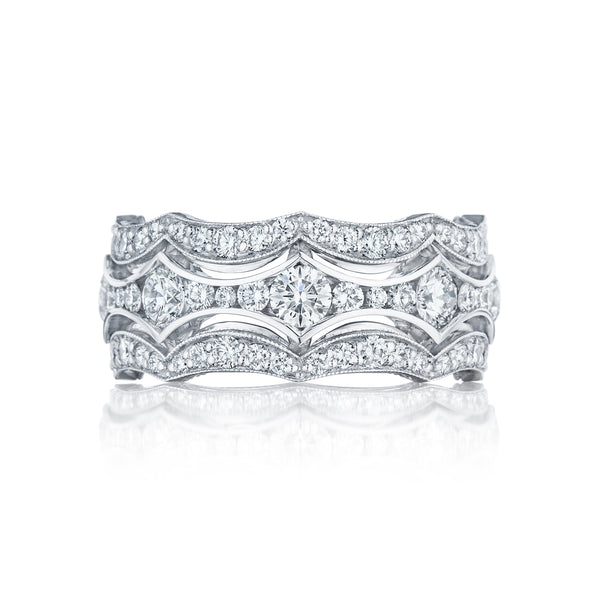 Tacori Adoration 18k White Gold Diamond Wedding Band (2.53 CTW)