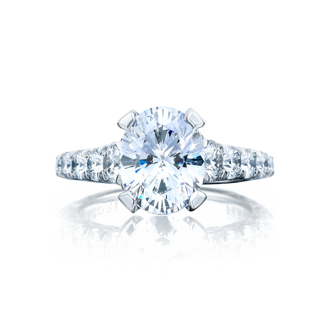 Tacori Platinum RoyalT Oval Diamond Engagement Ring (1.65 CTW)