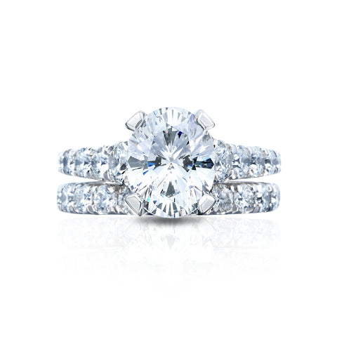 Tacori Platinum RoyalT Oval Diamond Engagement Ring Setting  (1.65 CTW)