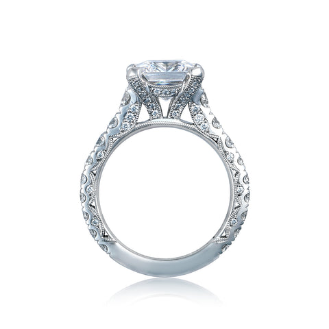 Tacori Platinum RoyalT Princess Diamond Engagement Ring Setting  (1.65 CTW)