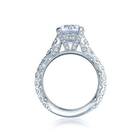 Tacori Platinum RoyalT Round Diamond Engagement Ring Setting  (1.65 CTW)