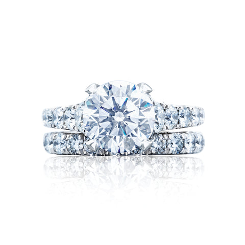 Tacori Platinum RoyalT Round Diamond Engagement Ring Setting  (1.65 CTW)