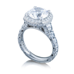 Tacori Platinum RoyalT Round Diamond Engagement Ring (2.01 CTW)