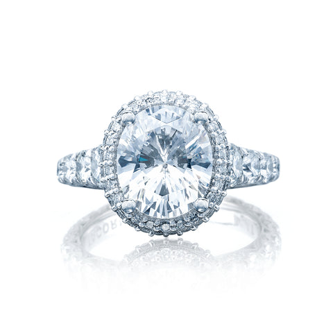 Tacori Platinum RoyalT Oval Diamond Engagement Ring Setting  (1.96 CTW)