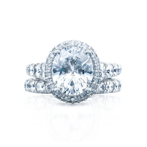 Tacori Platinum RoyalT Oval Diamond Engagement Ring Setting  (1.96 CTW)