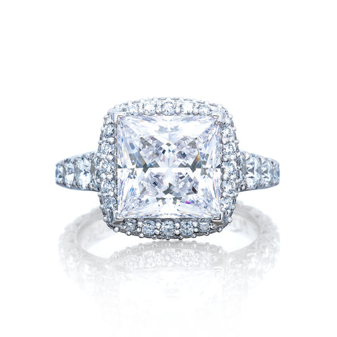 Tacori Platinum RoyalT Princess Diamond Engagement Ring Setting  (2.06 CTW)