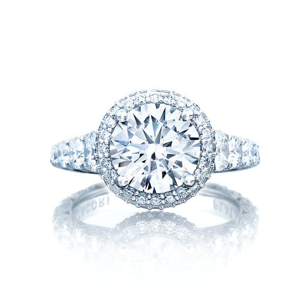 Tacori Platinum RoyalT Round Diamond Engagement Ring Setting  (1.92 CTW)