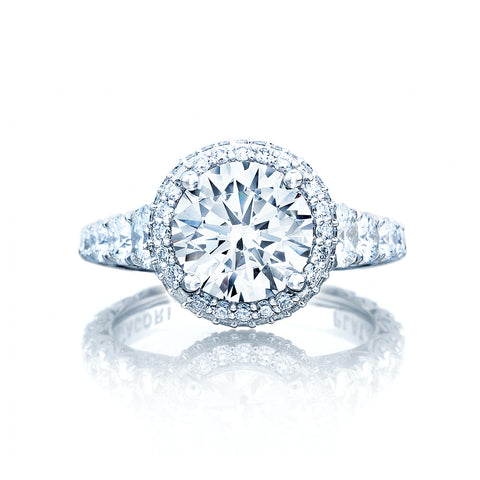 Tacori Platinum RoyalT Round Diamond Engagement Ring Setting  (1.92 CTW)