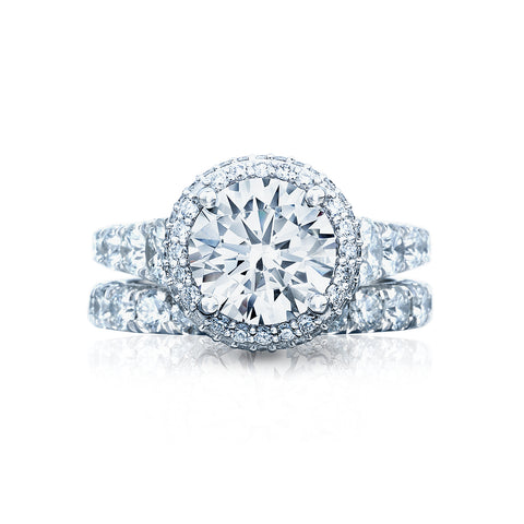 Tacori Platinum RoyalT Round Diamond Engagement Ring Setting  (1.92 CTW)