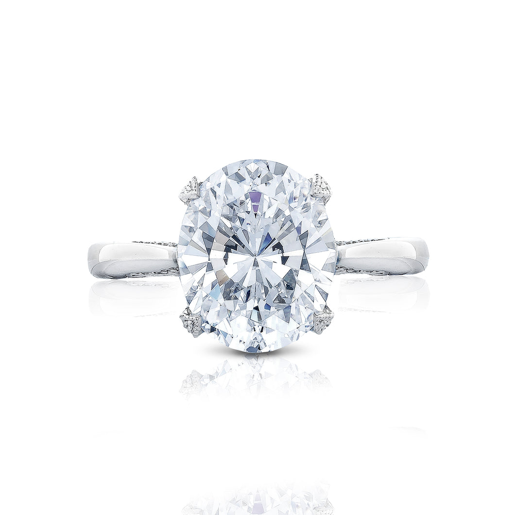 Tacori Platinum RoyalT Oval Diamond Engagement Ring (0.22 CTW)