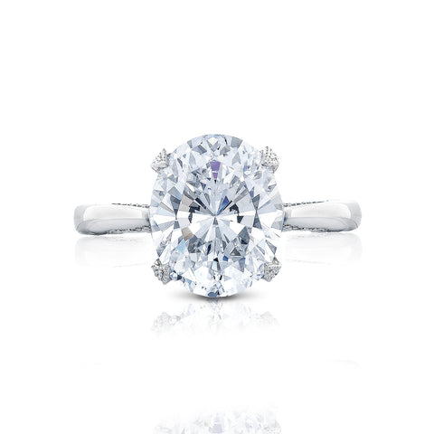 Tacori Platinum RoyalT Oval Diamond Engagement Ring Setting   (0.22 CTW)