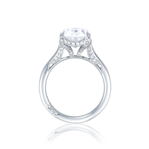 Tacori Platinum RoyalT Oval Diamond Engagement Ring Setting   (0.22 CTW)