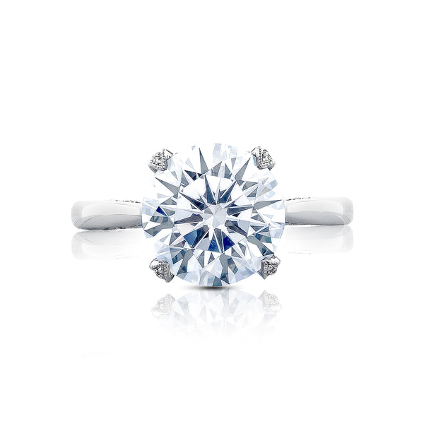 Tacori Platinum RoyalT Round Diamond Engagement Ring Setting  (0.22 CTW)