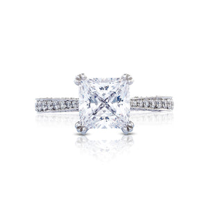 Tacori Platinum RoyalT Princess Diamond Engagement Ring Setting  (0.73 CTW)