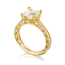 Load image into Gallery viewer, Tacori 18k Yellow Gold RoyalT Princess Diamond Engagement Ring (0.73 CTW)