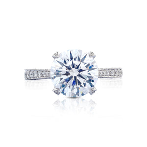 Tacori Platinum RoyalT Round Diamond Engagement Ring (0.75 CTW)