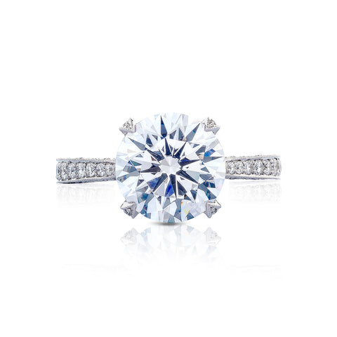 Tacori Platinum RoyalT Round Diamond Engagement Ring Setting  (0.75 CTW)