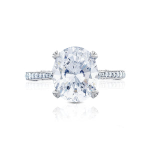 Tacori Platinum RoyalT Oval Diamond Engagement Ring (0.47 CTW)